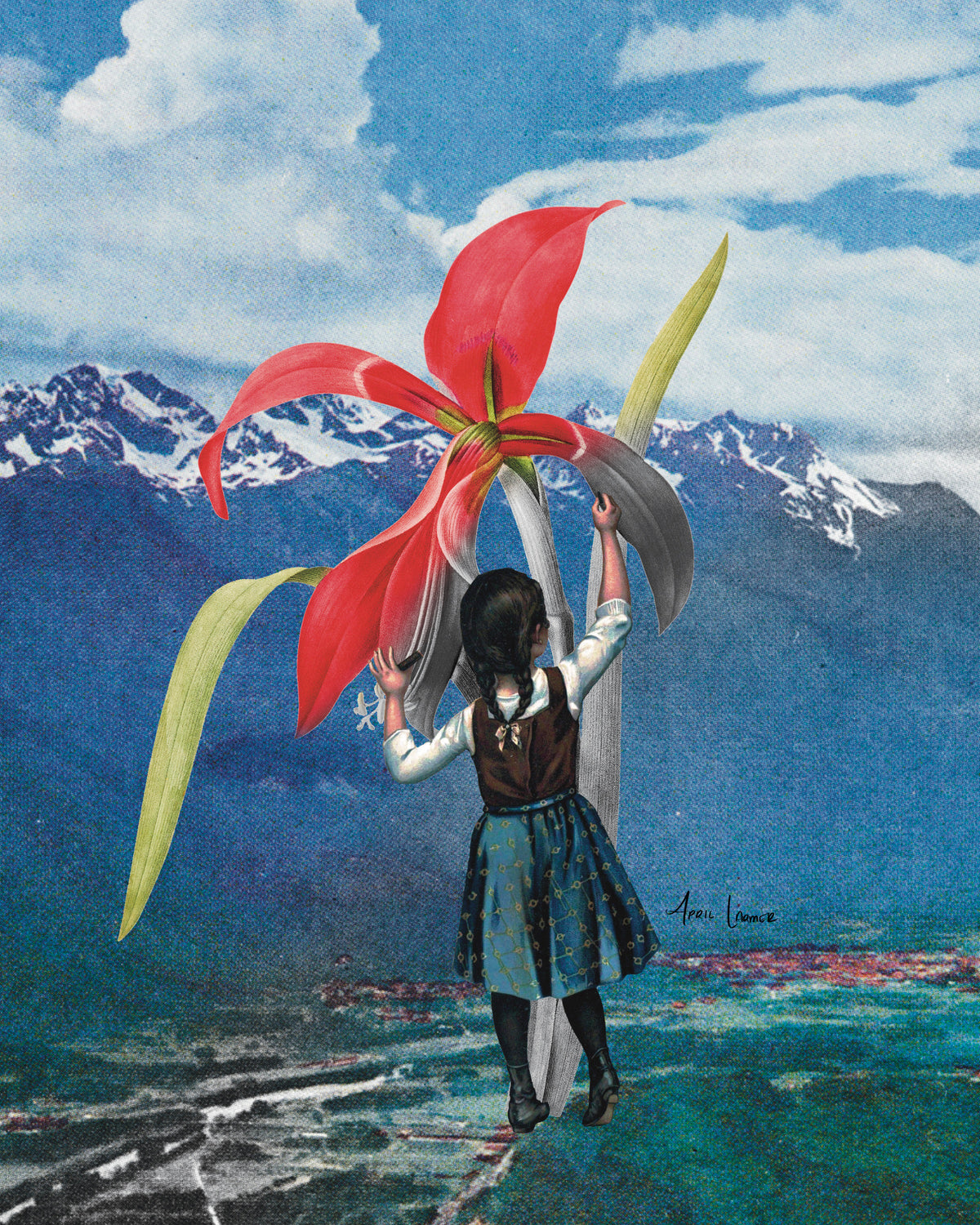 Print - Painting The Flowers